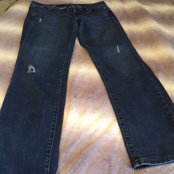 Loft Straight Leg Distressed Jeans - Picture 4 of 6